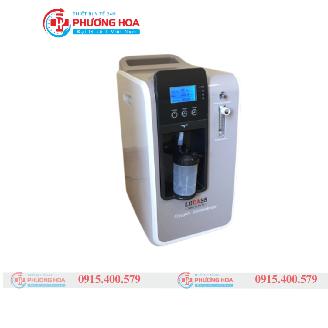 Máy tạo oxy cao cấp 5 lít/phút Lucass SZ-5BW tích hợp xông khí dung
